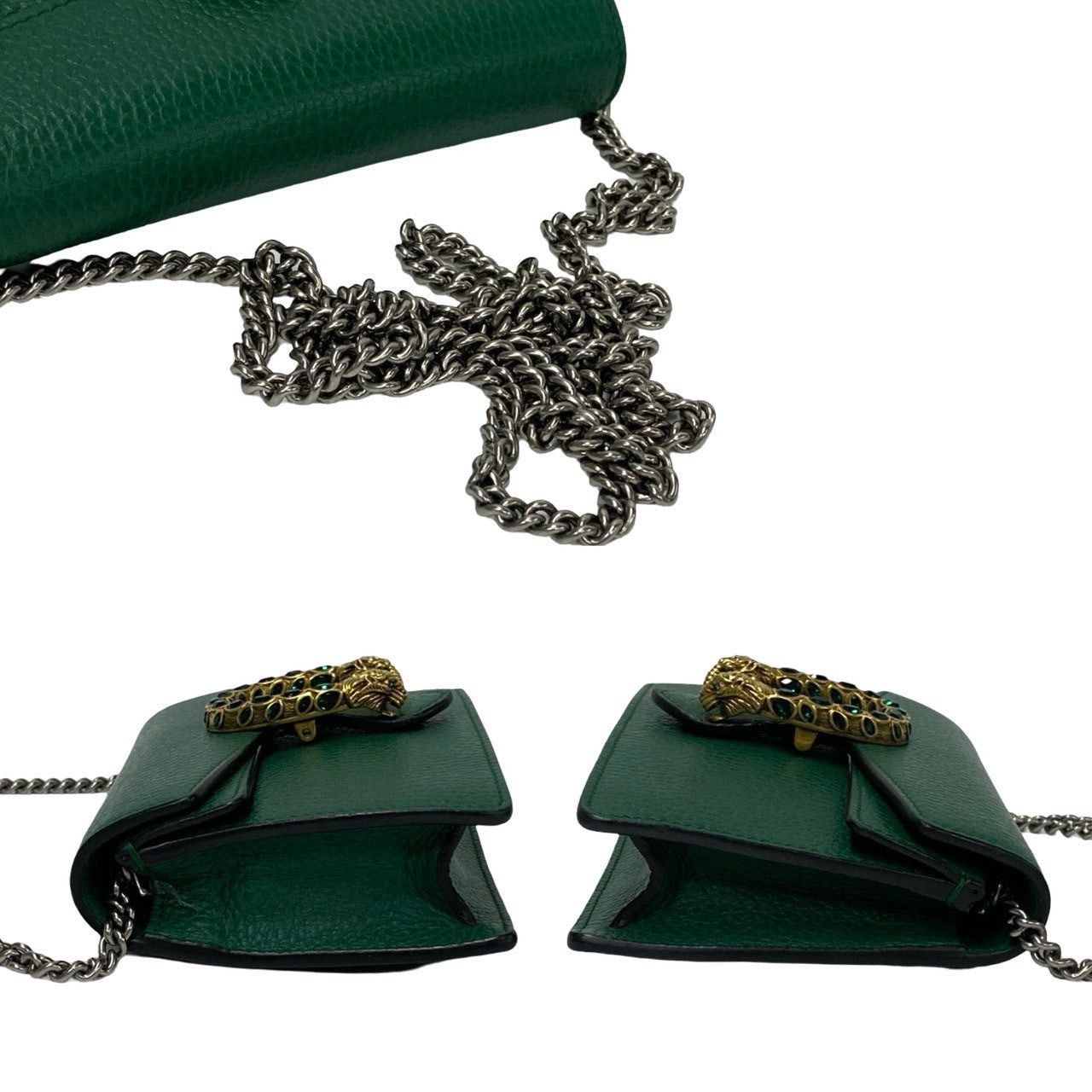 Gucci Gucci Shoulder Bag Green Leather Size ONE SIZE - 5 Thumbnail