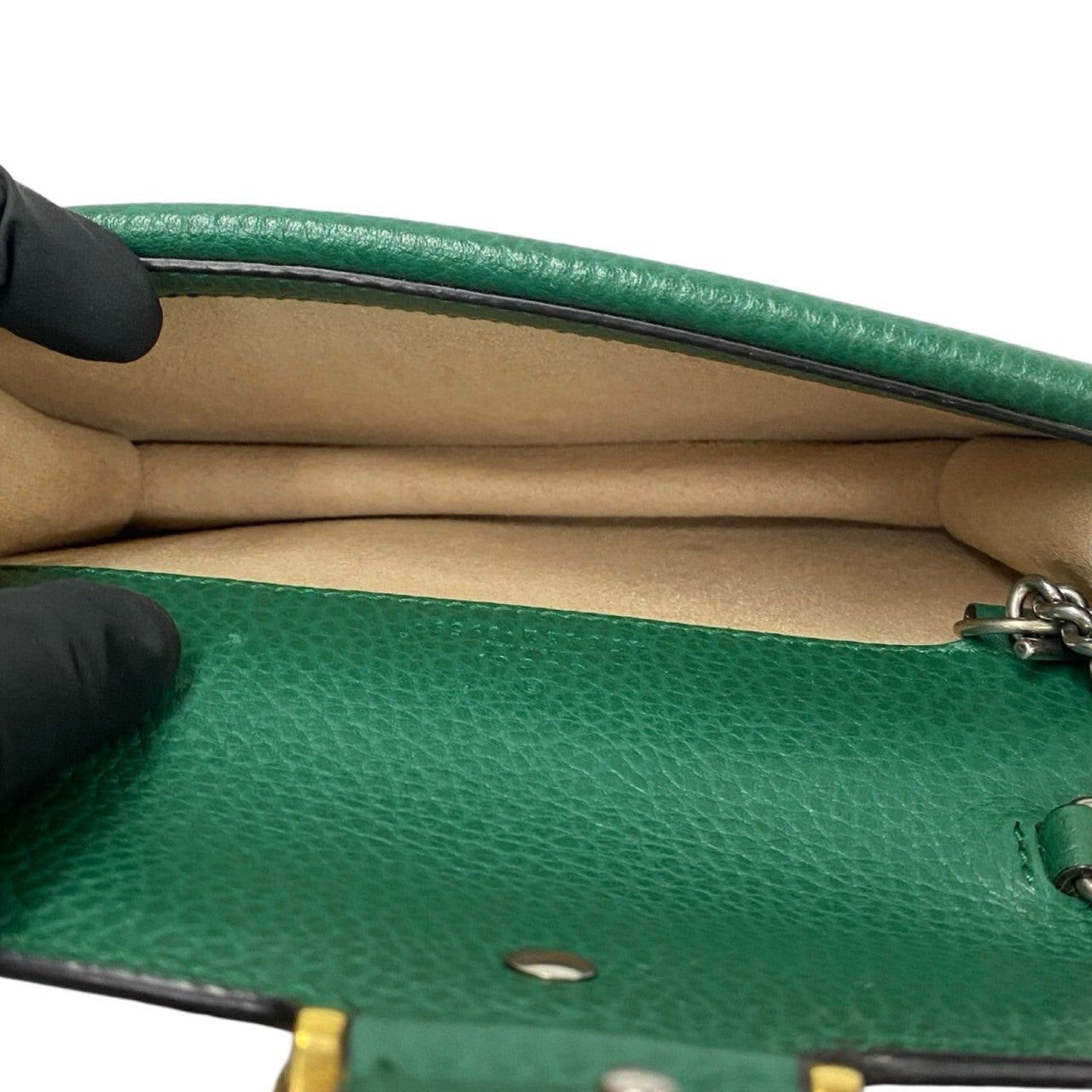 Gucci Gucci Shoulder Bag Green Leather Size ONE SIZE - 9 Thumbnail