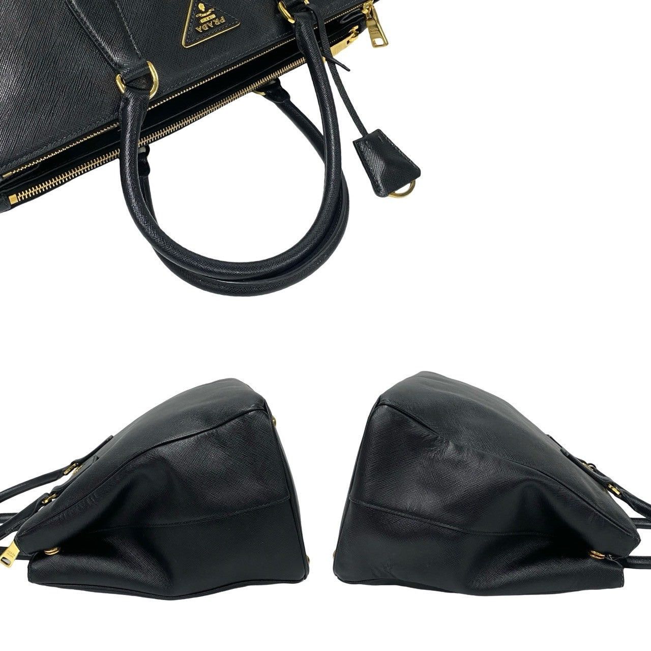 Prada Prada Shoulder Bag Black Leather Size ONE SIZE - 3 Thumbnail