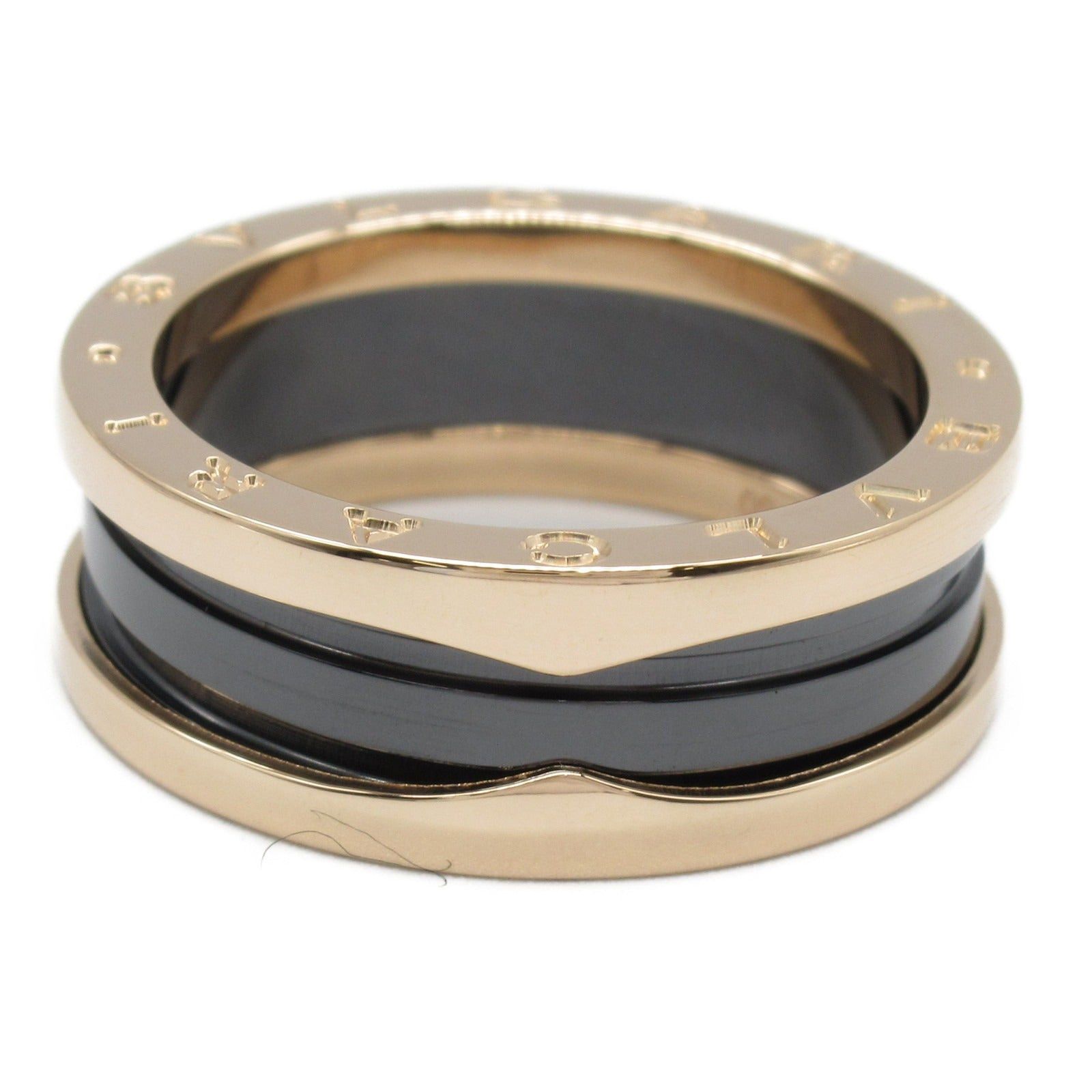 Bvlgari Bvlgari B-Zero1 B Zero One Ring K18Pg (Pink Gold) Ceramic Black Gold Size ONE SIZE - 2 Thumbnail