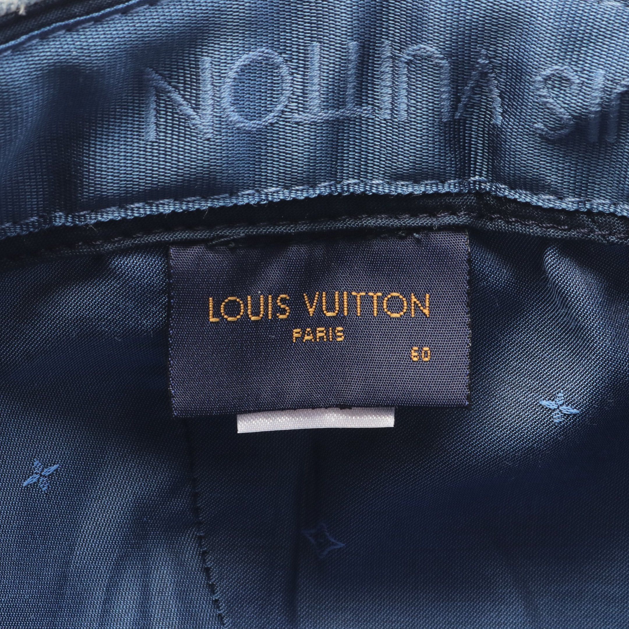 Louis Vuitton Louis Vuitton Casquette Legacy Monogram Cap Denim Leather Light Blue Beige Size ONE SIZE - 4 Thumbnail