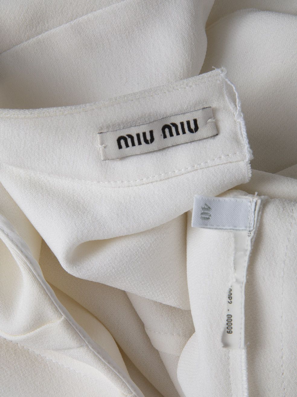 Miu Miu White Sleeveless Bow Detail Blouse Size S / US 4 / IT 40 - 10 Thumbnail