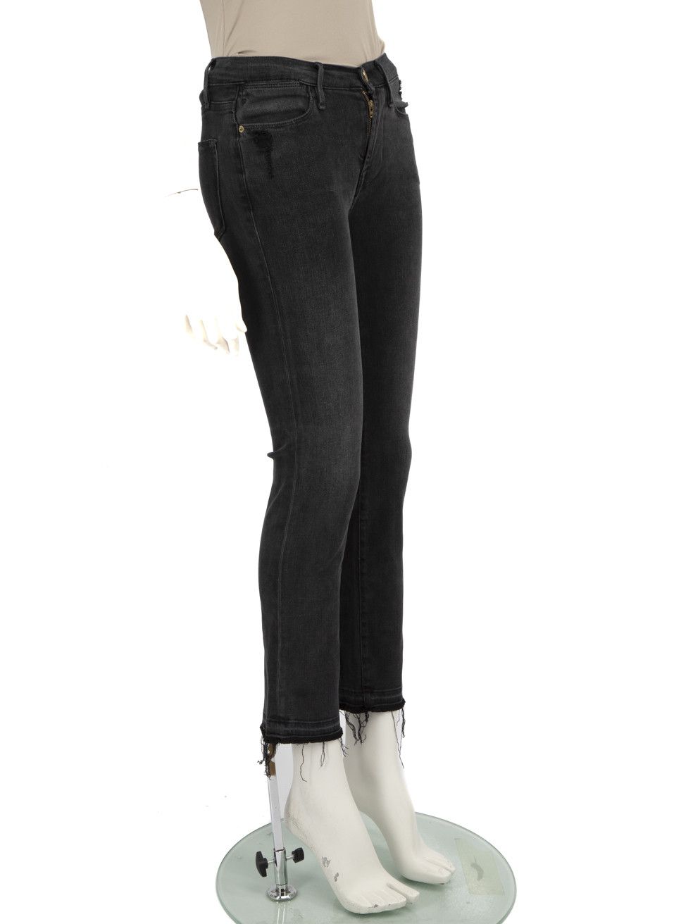 Frame Black Denim Straight Leg Jeans Size 26" / US 2 / IT 38 - 2 Thumbnail