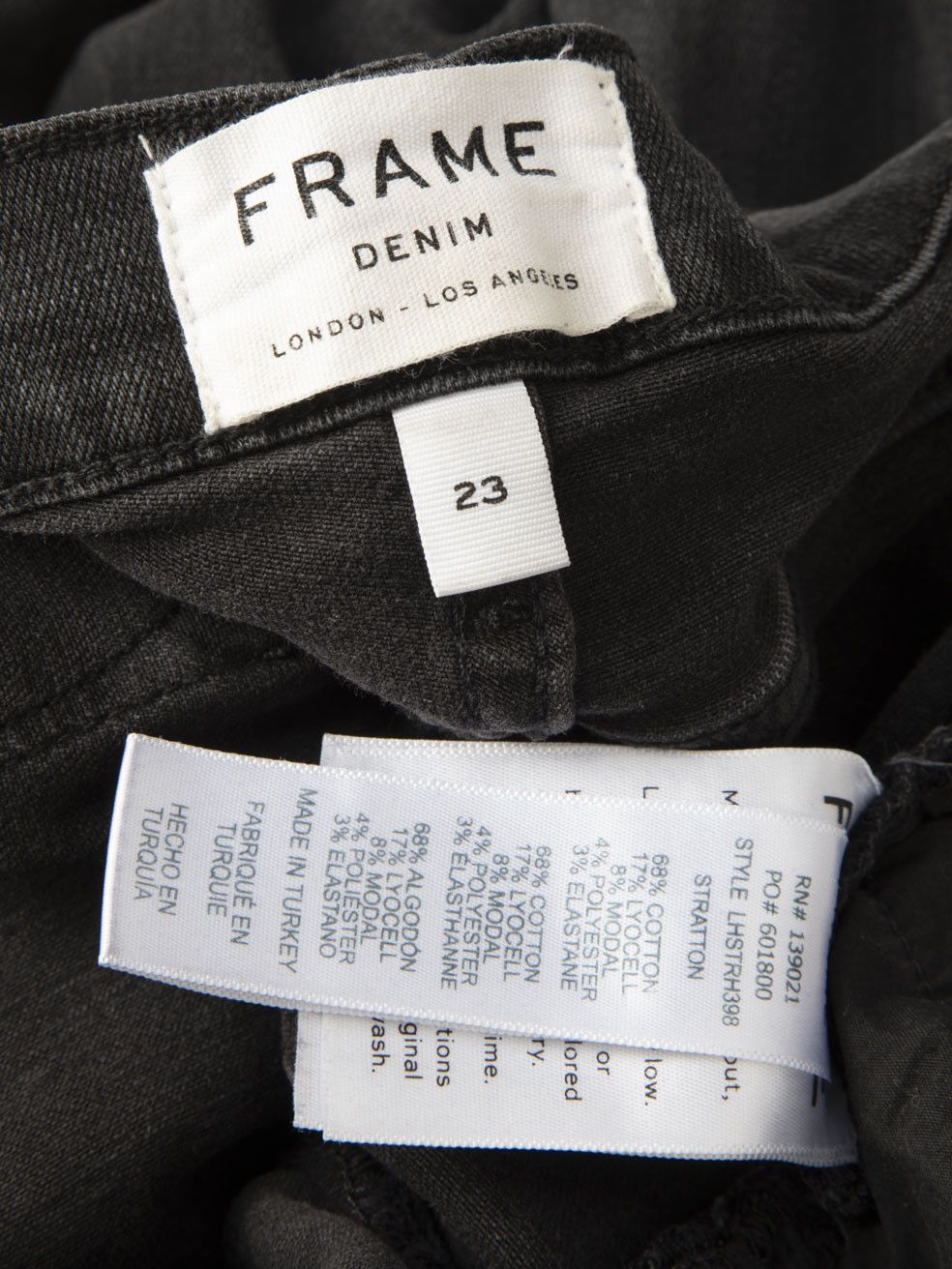 Frame Black Denim Straight Leg Jeans Size 26" / US 2 / IT 38 - 5 Thumbnail