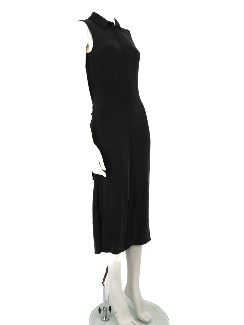 Joseph Black Silk Tie Fastening Midi Dress Size S / US 4 / IT 40 - 2 Thumbnail