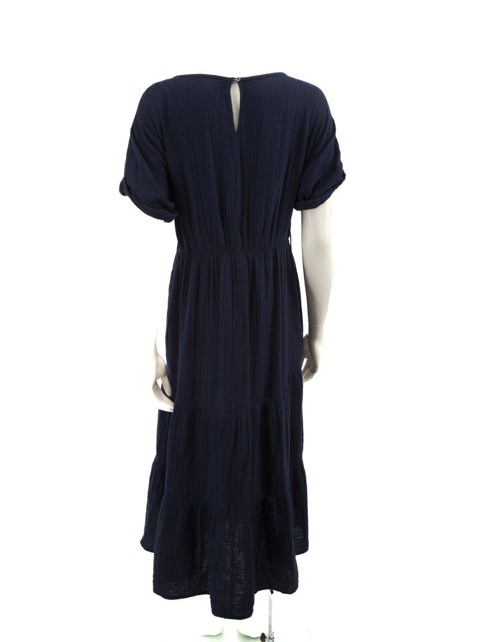 Xirena Navy Button Down Midi Dress Size XS / US 0-2 / IT 36-38 - 3 Thumbnail