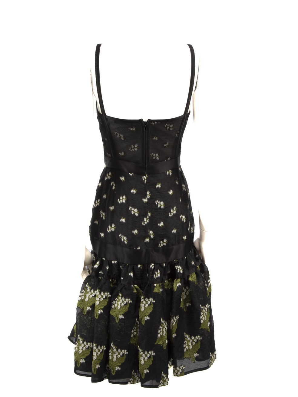 Alexander McQueen 2016 Embroidered Peplum-Hem Bustier Dress Size S / US 4 / IT 40 - 3 Thumbnail