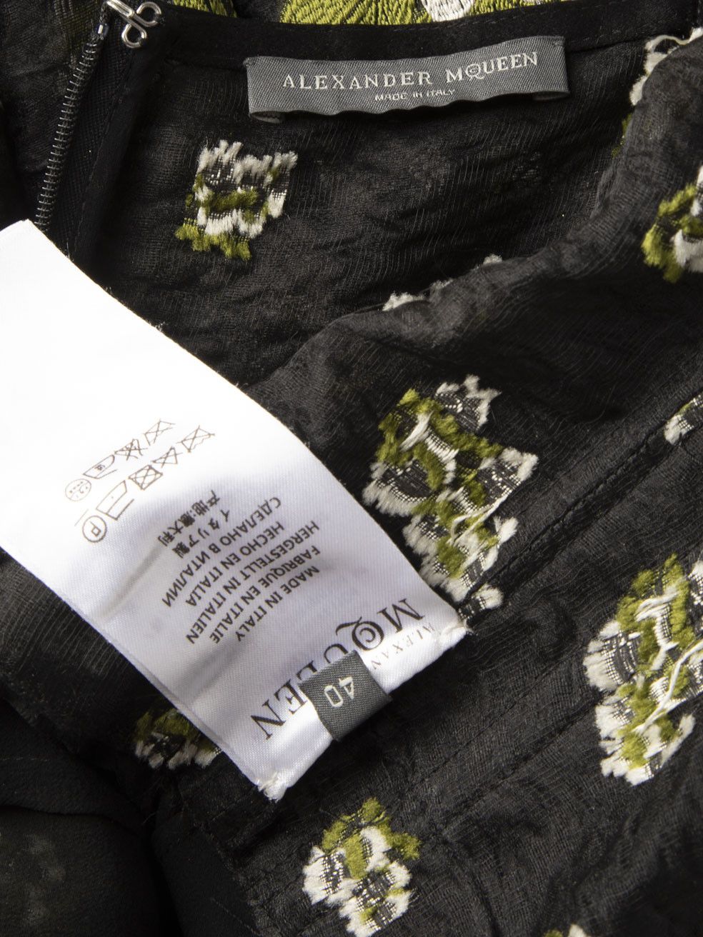 Alexander McQueen 2016 Embroidered Peplum-Hem Bustier Dress Size S / US 4 / IT 40 - 7 Thumbnail