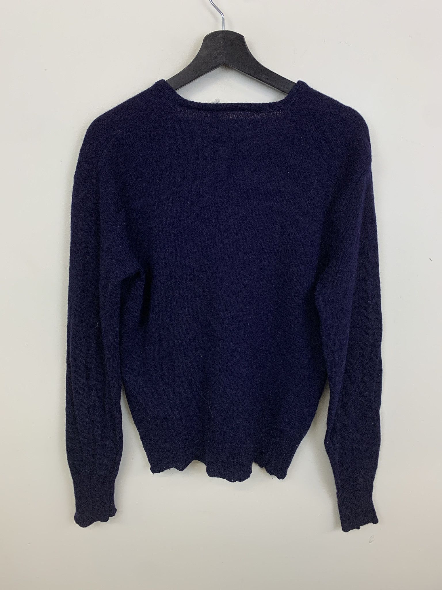 Other Vintage Sweater 1990s Knit Gary Reed Blank Lambswool Navy Knit Sweater Size S Size US S / EU 44-46 / 1 - 4 Thumbnail
