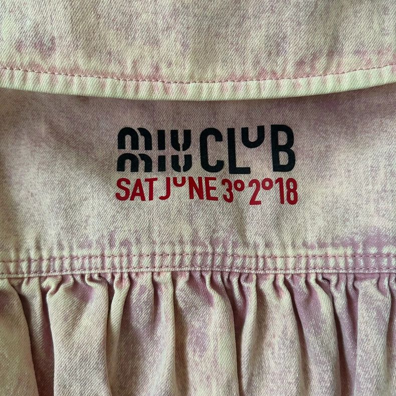 Miu Miu Miu Miu pink made old denim short jacket jacket Size US XS / EU 42 / 0 - 4 Thumbnail