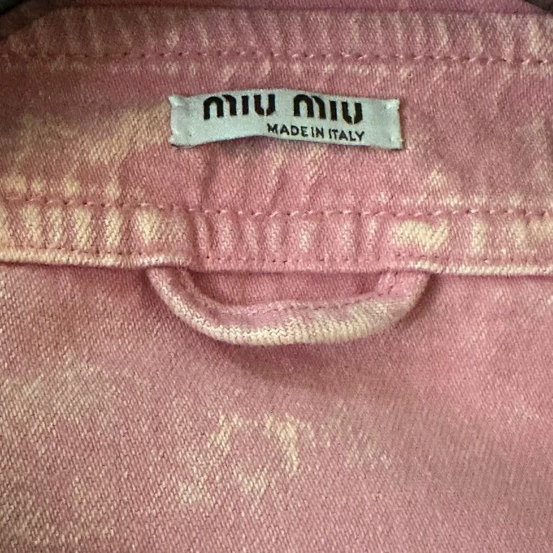Miu Miu Miu Miu pink made old denim short jacket jacket Size US XS / EU 42 / 0 - 2 Thumbnail