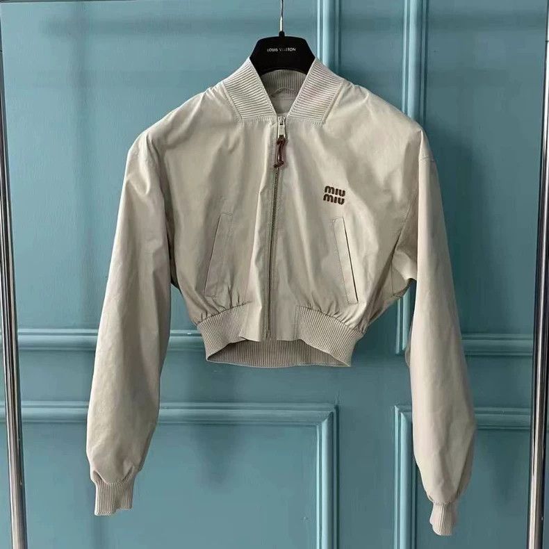 Miu Miu Miumiu Khaki Panama tunic jacket Size US L / EU 52-54 / 3 - 6 Thumbnail