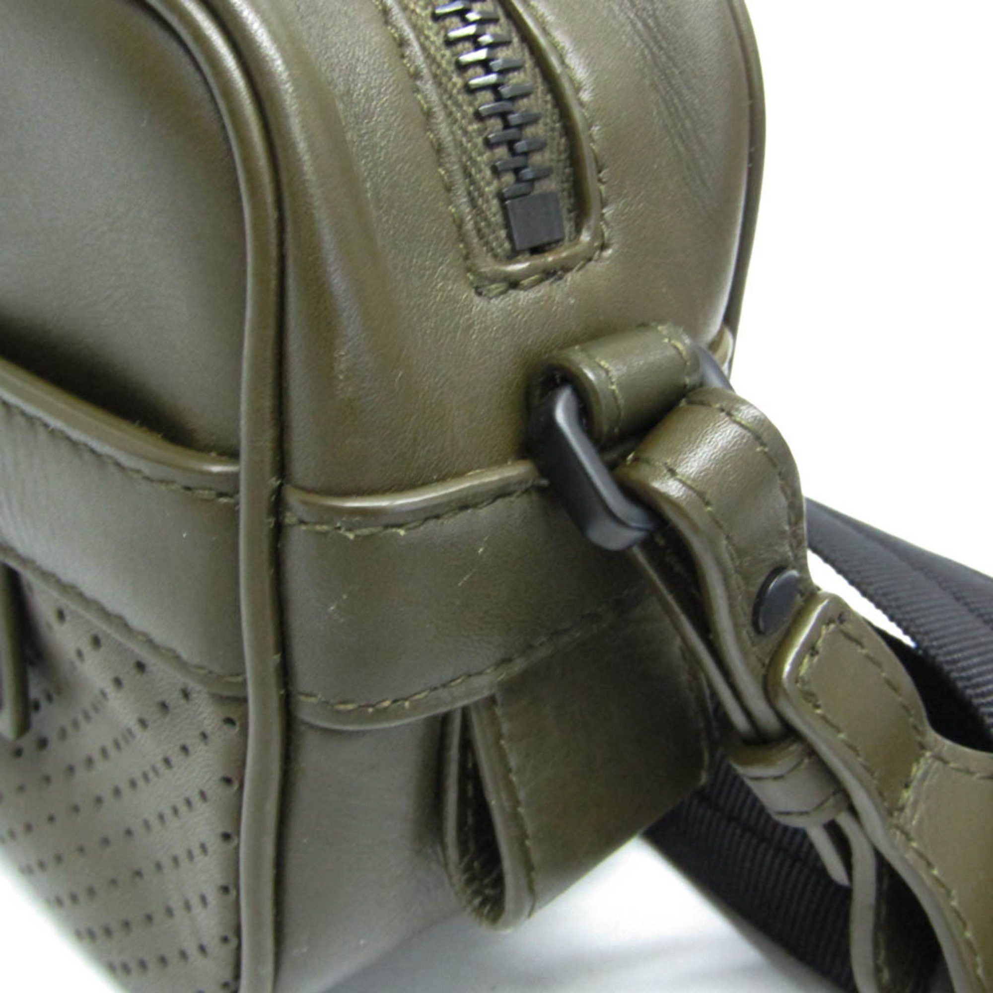 Bottega Veneta Bottega Veneta Leggero 566753 Women,Men Leather Shoulder Bag Black,Khaki Size ONE SIZE - 8 Thumbnail