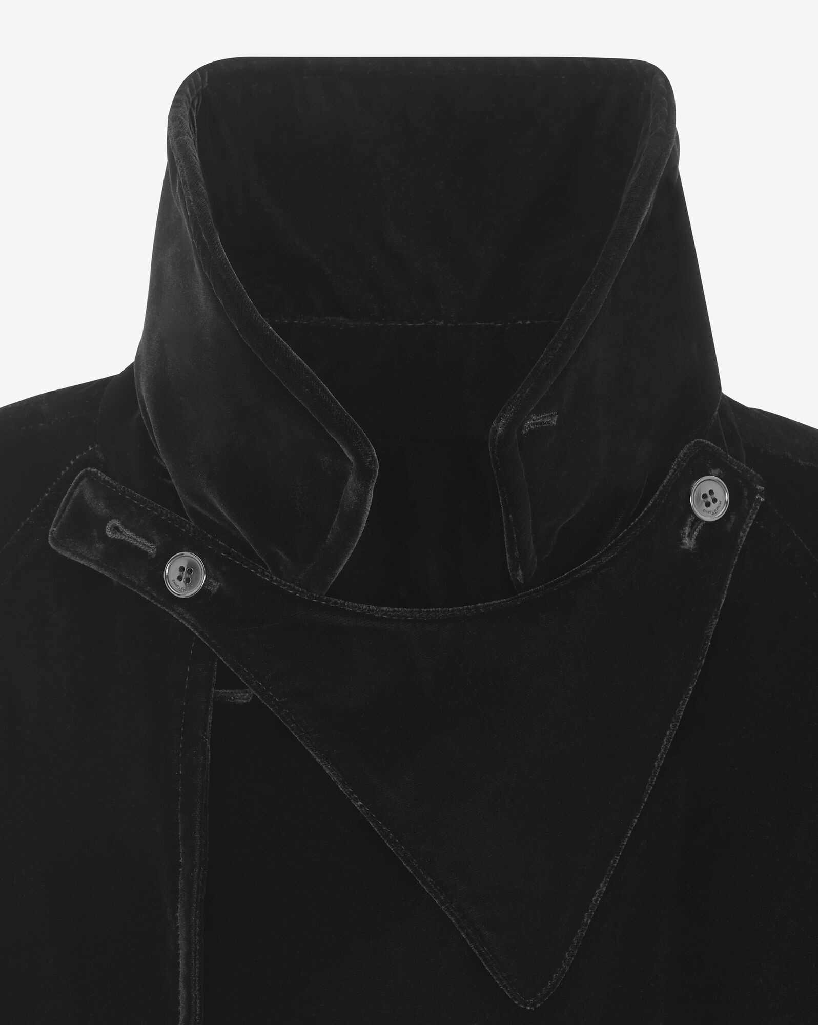 Saint Laurent Paris $7.5K VALUE Trench Coat in velvet Size XS / US 0-2 / IT 36-38 - 3 Thumbnail