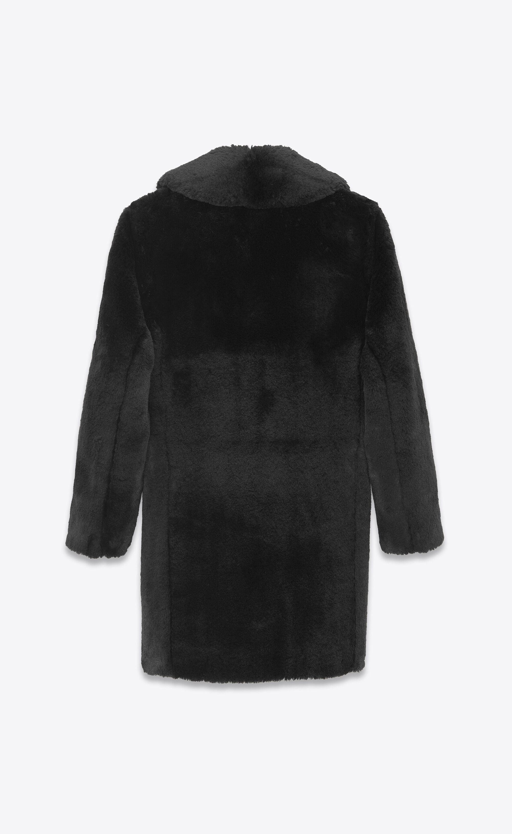 Saint Laurent Paris $13K VALUE Double Breasted Peacoat in animal-free fur Size S / US 4 / IT 40 - 2 Thumbnail