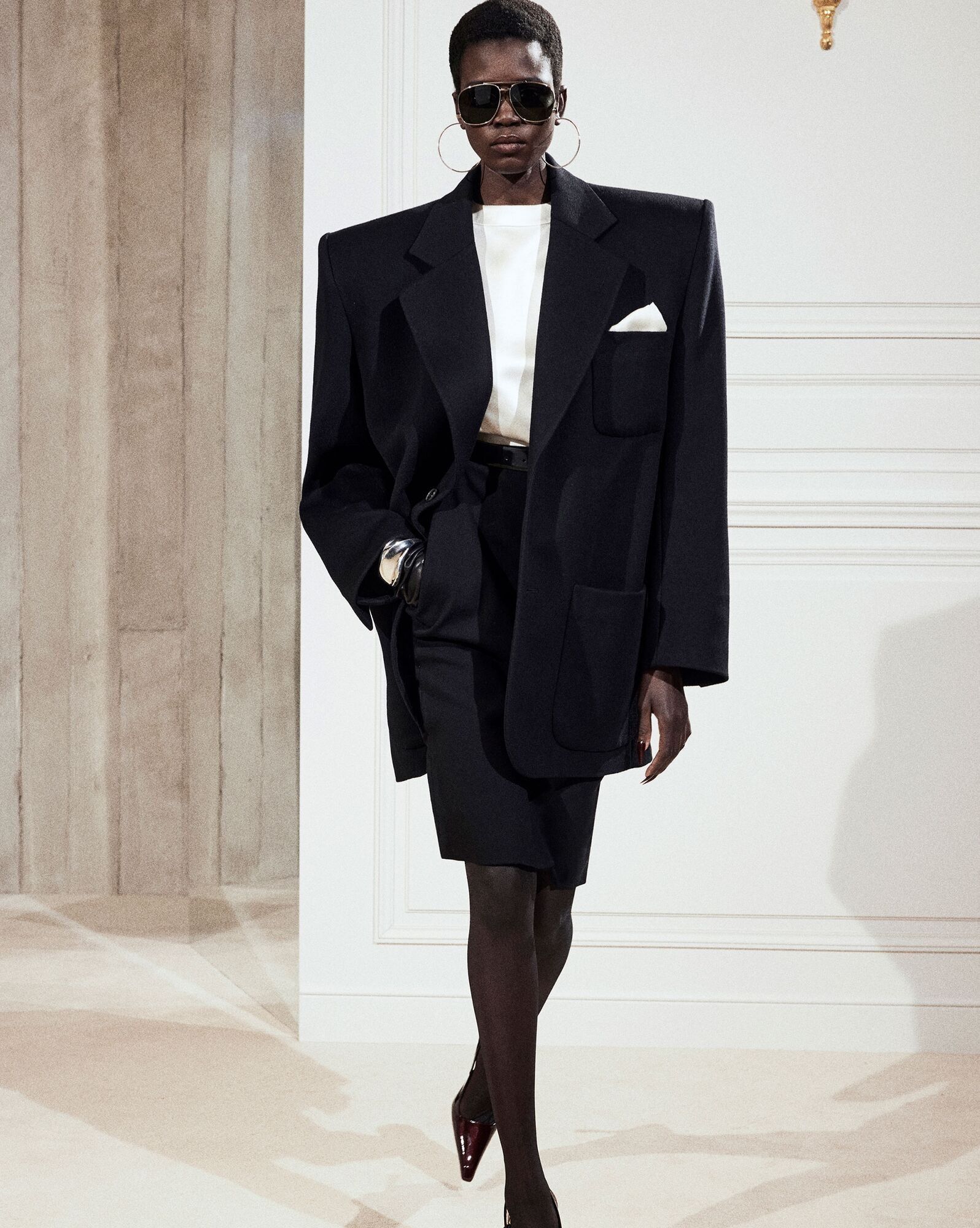 Saint Laurent Paris Oversized Jacket in wool cashmere Size S / US 4 / IT 40 - 2 Thumbnail
