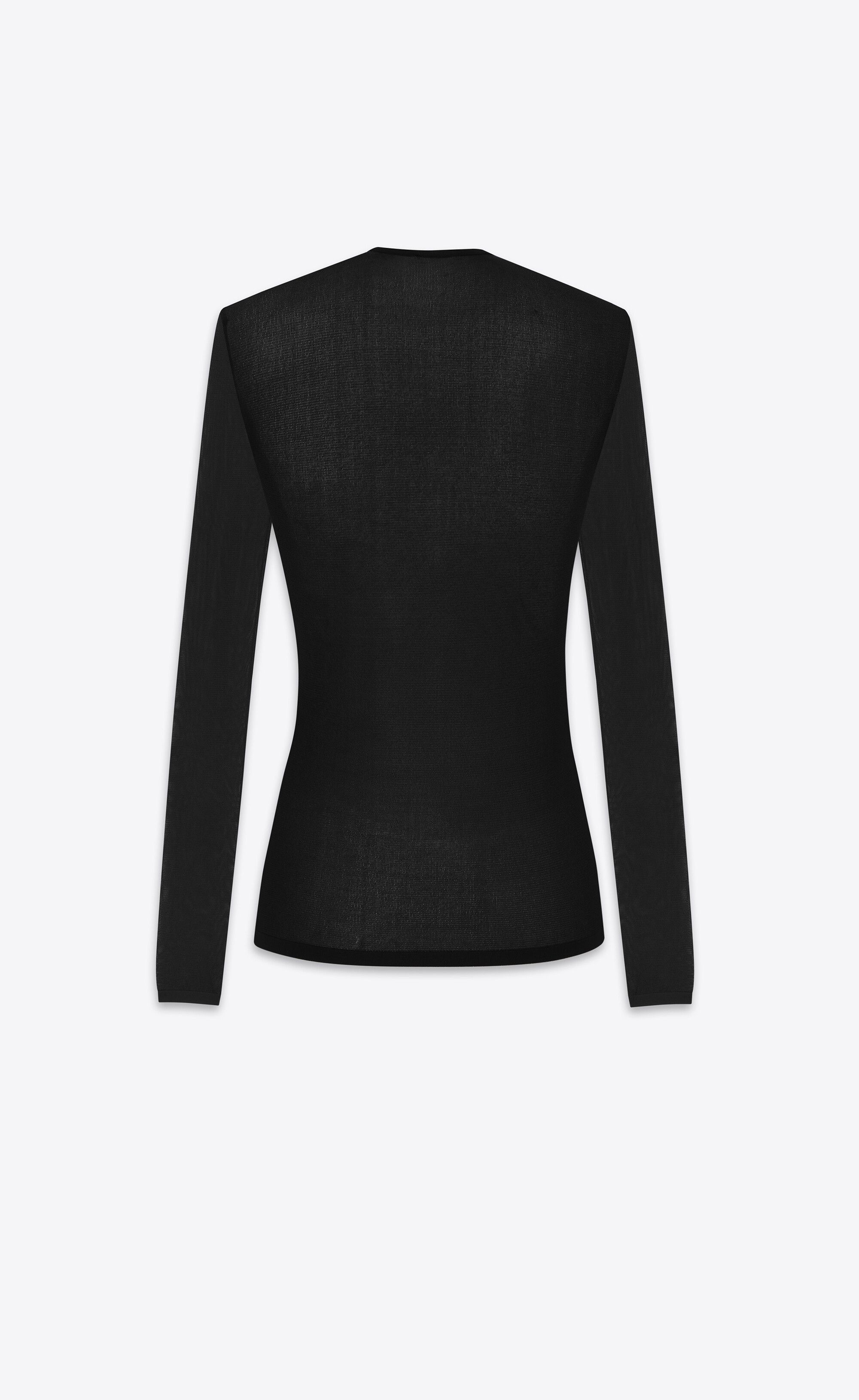Saint Laurent Paris Scoop neck sweater in knit Size XS / US 0-2 / IT 36-38 - 2 Thumbnail