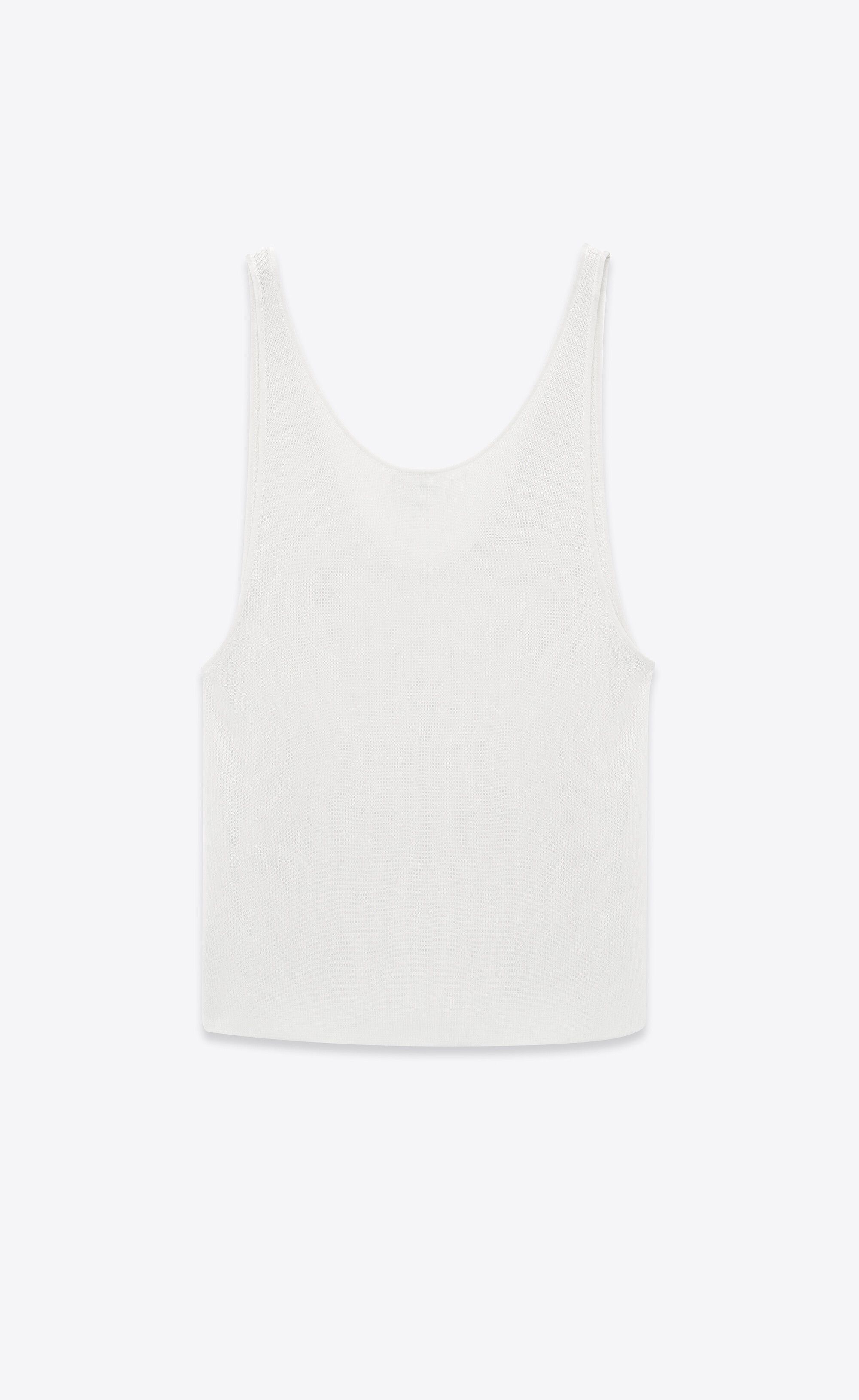 Saint Laurent Paris tank top in ribbed knit Size XXS / US 00 / IT 34 - 2 Thumbnail