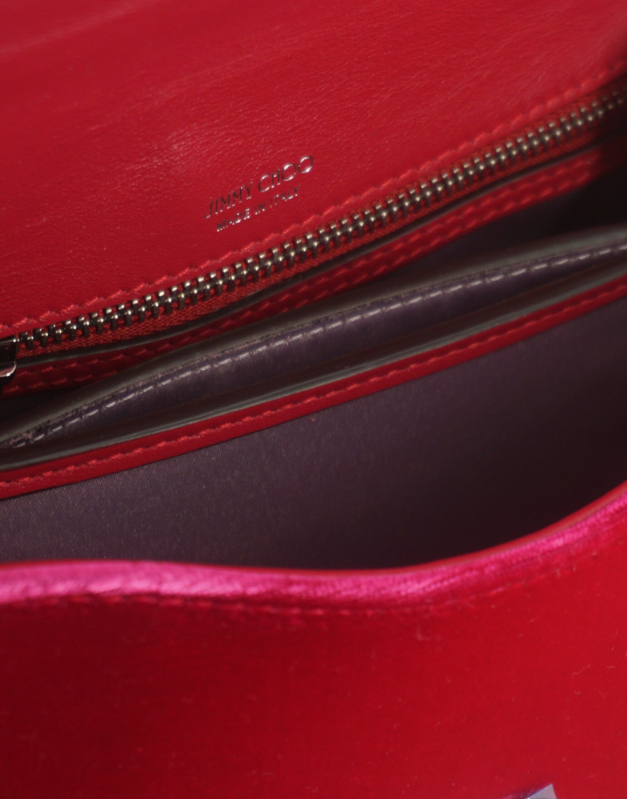 Jimmy Choo Pink Leather and Satin Top Handle Shoulder Women's Bag Size ONE SIZE - 6 Thumbnail