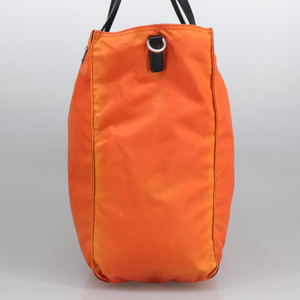 Prada Triangle Logo Orange Synthetic Tote Bag (Pre-Owned) Size ONE SIZE - 5 Thumbnail