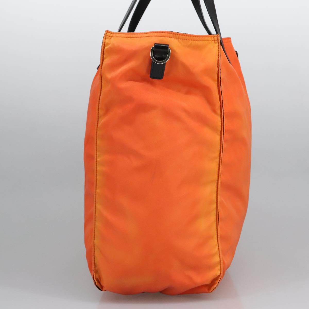 Prada Triangle Logo Orange Synthetic Tote Bag (Pre-Owned) Size ONE SIZE - 4 Thumbnail