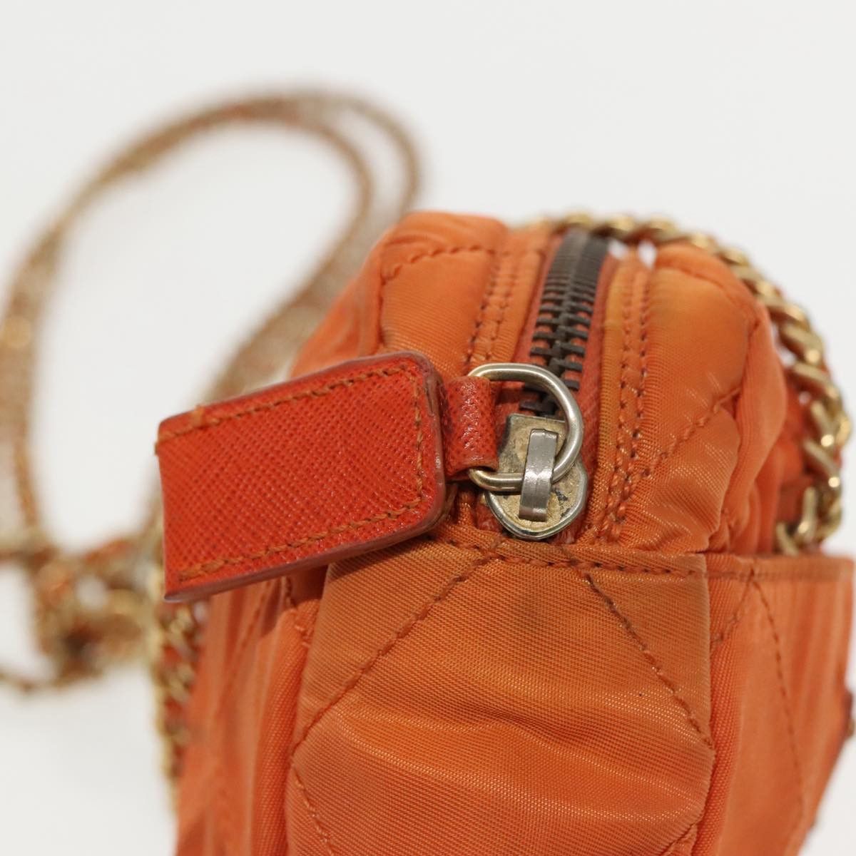 Prada Matelassé Orange Synthetic Shoulder Bag (Pre-Owned) Size ONE SIZE - 15 Thumbnail