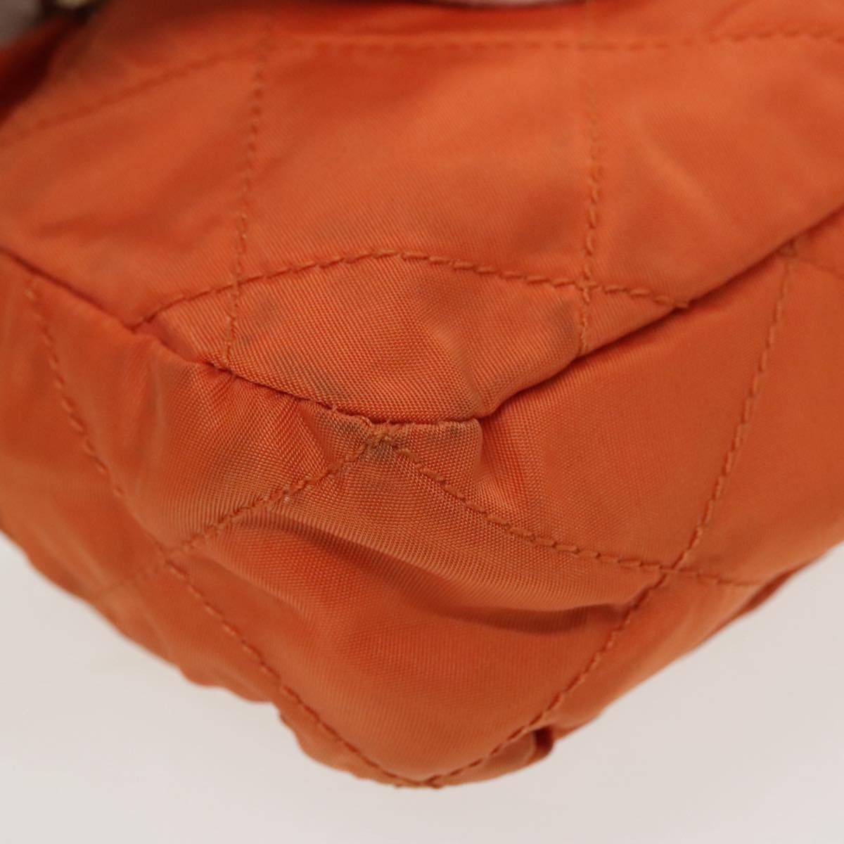 Prada Matelassé Orange Synthetic Shoulder Bag (Pre-Owned) Size ONE SIZE - 11 Thumbnail