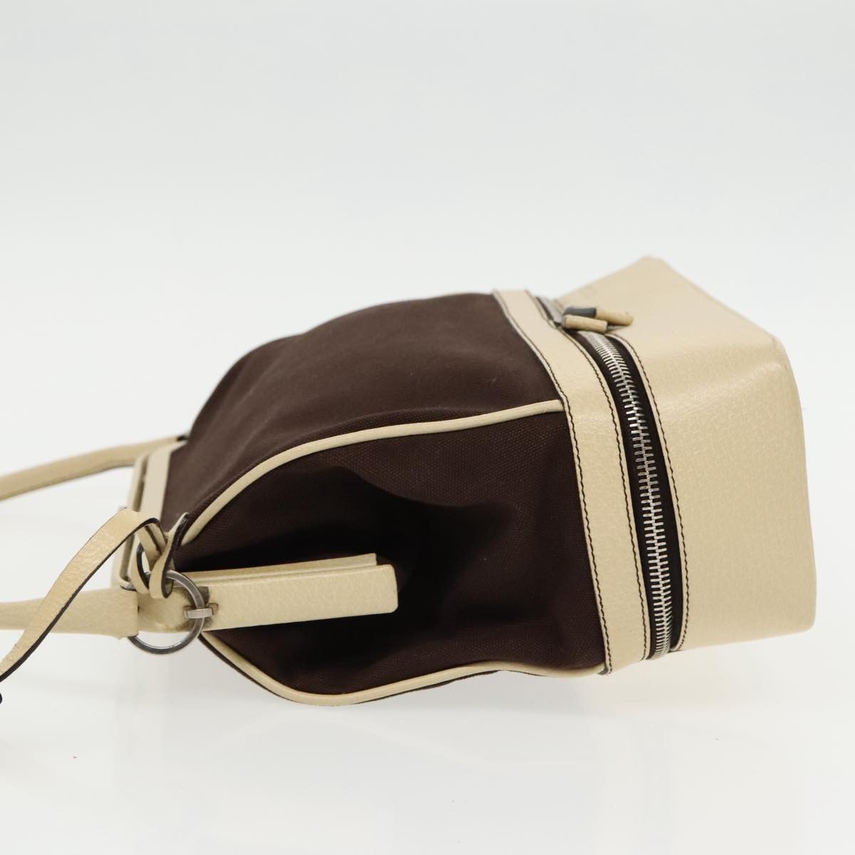 Prada Brown Canvas Handbag (Pre-Owned) Size ONE SIZE - 5 Thumbnail