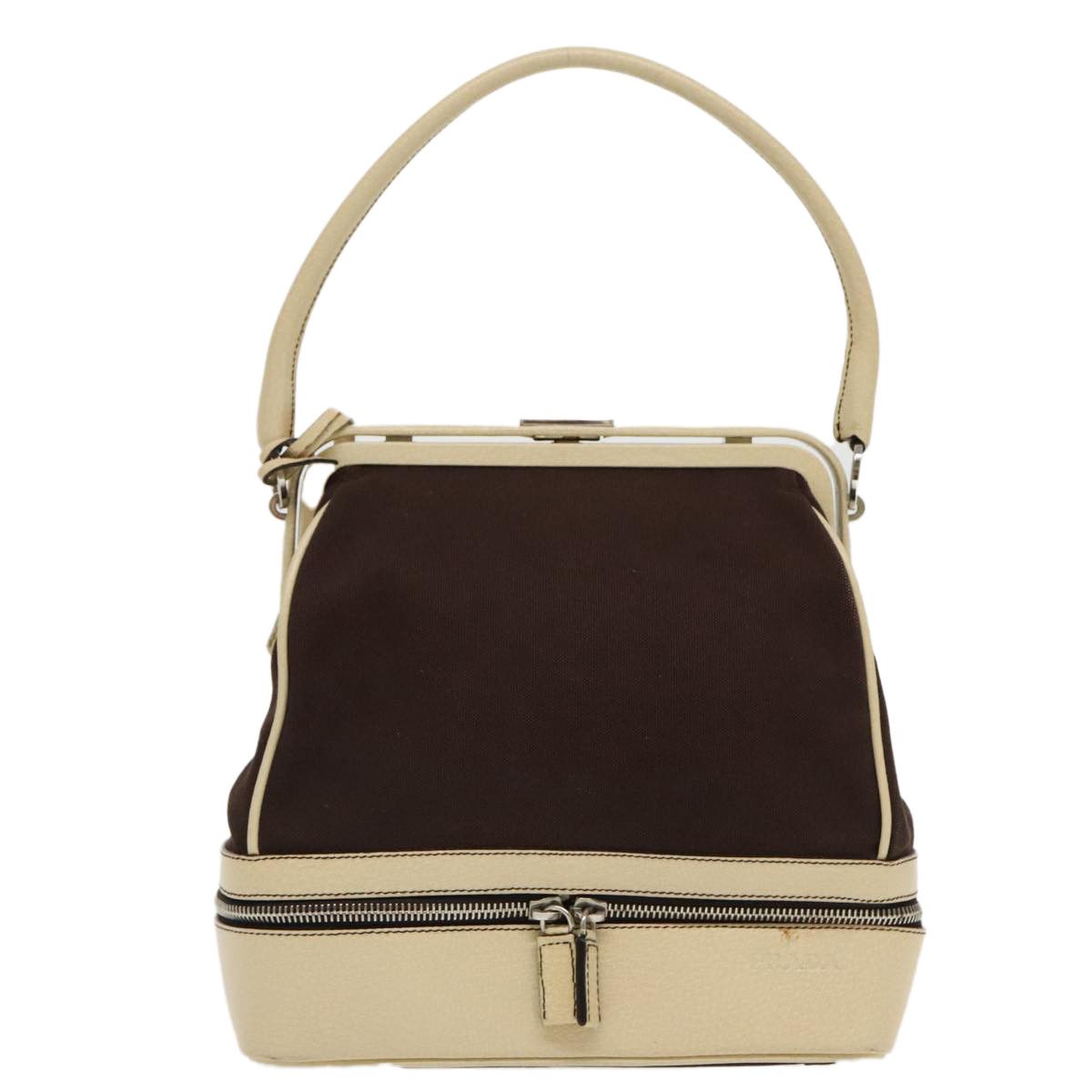 Prada Brown Canvas Handbag (Pre-Owned) Size ONE SIZE - 2 Thumbnail