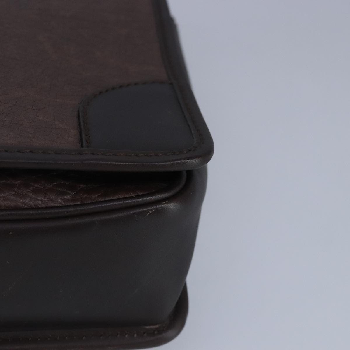 Salvatore Ferragamo Gancini Brown Leather Clutch Bag (Pre-Owned) Size ONE SIZE - 9 Thumbnail