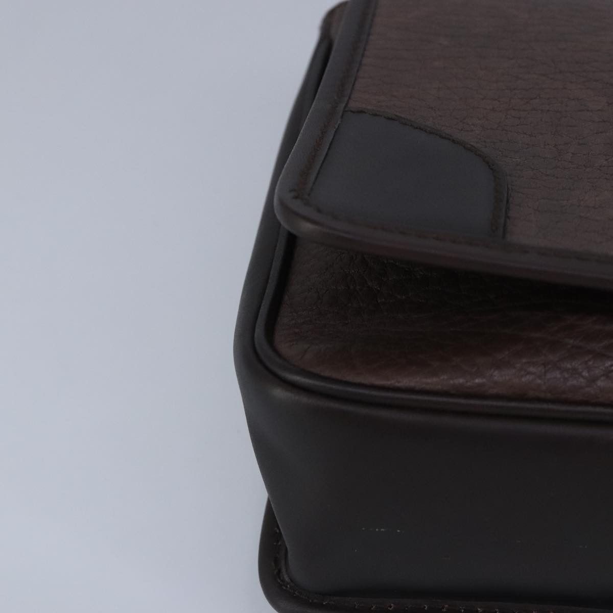 Salvatore Ferragamo Gancini Brown Leather Clutch Bag (Pre-Owned) Size ONE SIZE - 8 Thumbnail