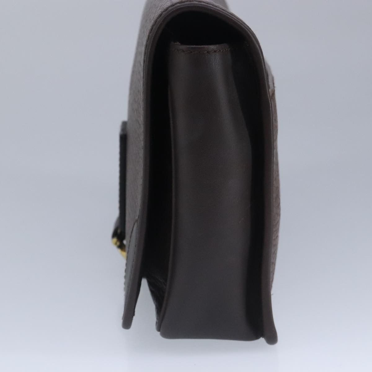 Salvatore Ferragamo Gancini Brown Leather Clutch Bag (Pre-Owned) Size ONE SIZE - 5 Thumbnail