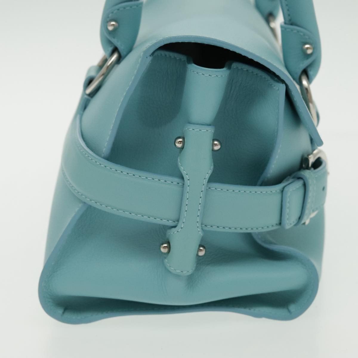 Salvatore Ferragamo Gancini Blue Leather Shoulder Bag (Pre-Owned) Size ONE SIZE - 5 Thumbnail