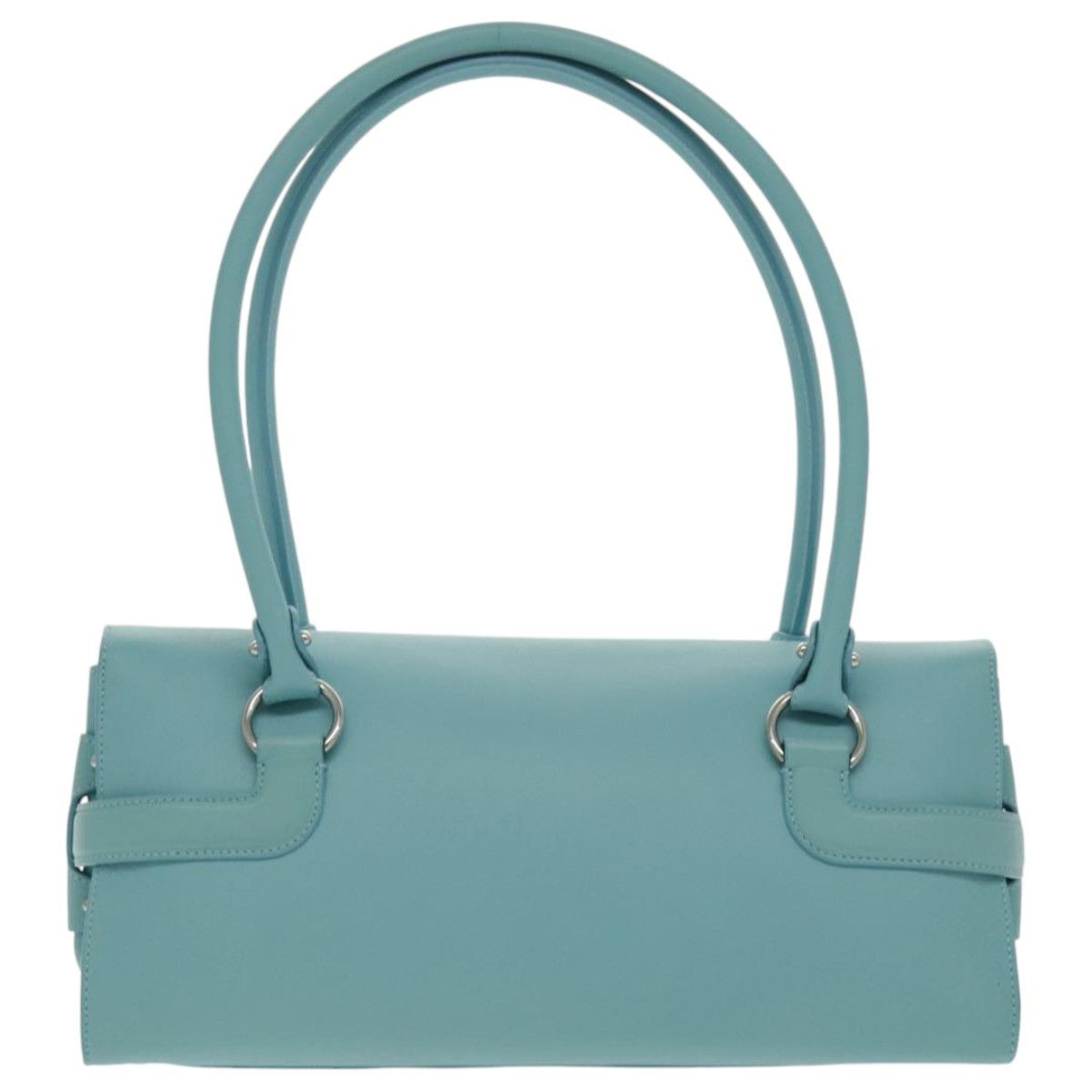 Salvatore Ferragamo Gancini Blue Leather Shoulder Bag (Pre-Owned) Size ONE SIZE - 3 Thumbnail