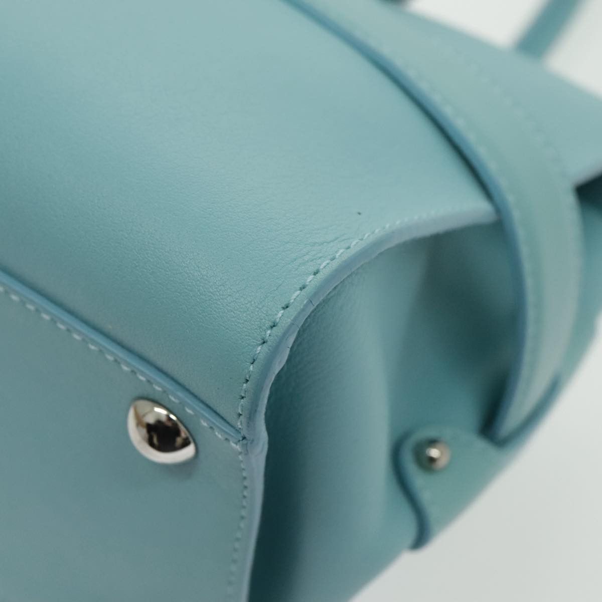 Salvatore Ferragamo Gancini Blue Leather Shoulder Bag (Pre-Owned) Size ONE SIZE - 13 Thumbnail