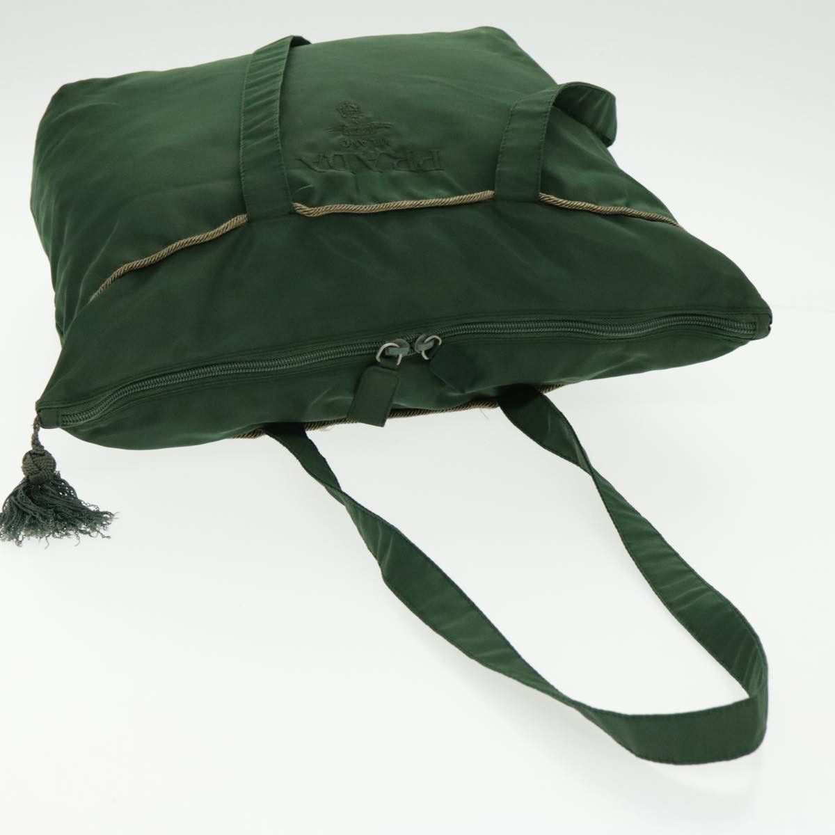 Prada -- Green Synthetic Tote Bag (Pre-Owned) Size ONE SIZE - 6 Thumbnail