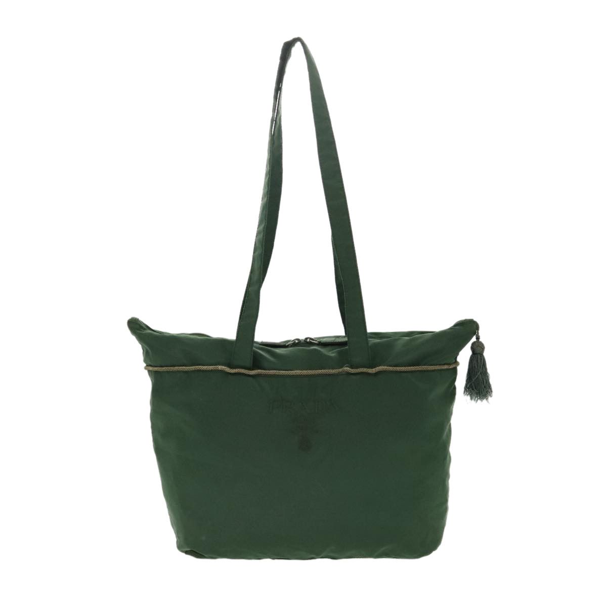 Prada -- Green Synthetic Tote Bag (Pre-Owned) Size ONE SIZE - 2 Thumbnail