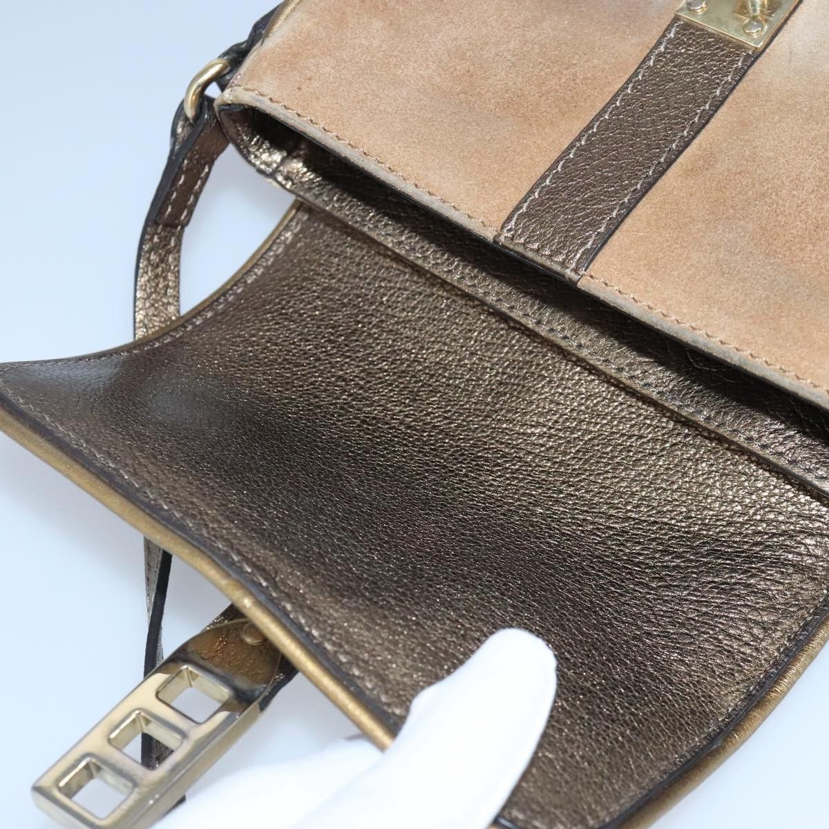 Burberry - Beige Leather Shoulder Bag (Pre-Owned) Size ONE SIZE - 15 Thumbnail