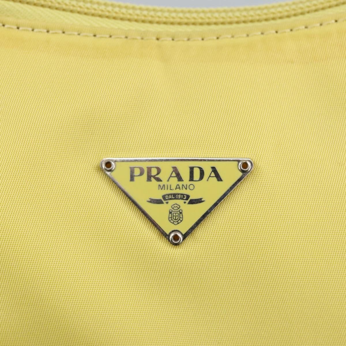 Prada Tessuto Yellow Synthetic Handbag (Pre-Owned) Size ONE SIZE - 14 Thumbnail