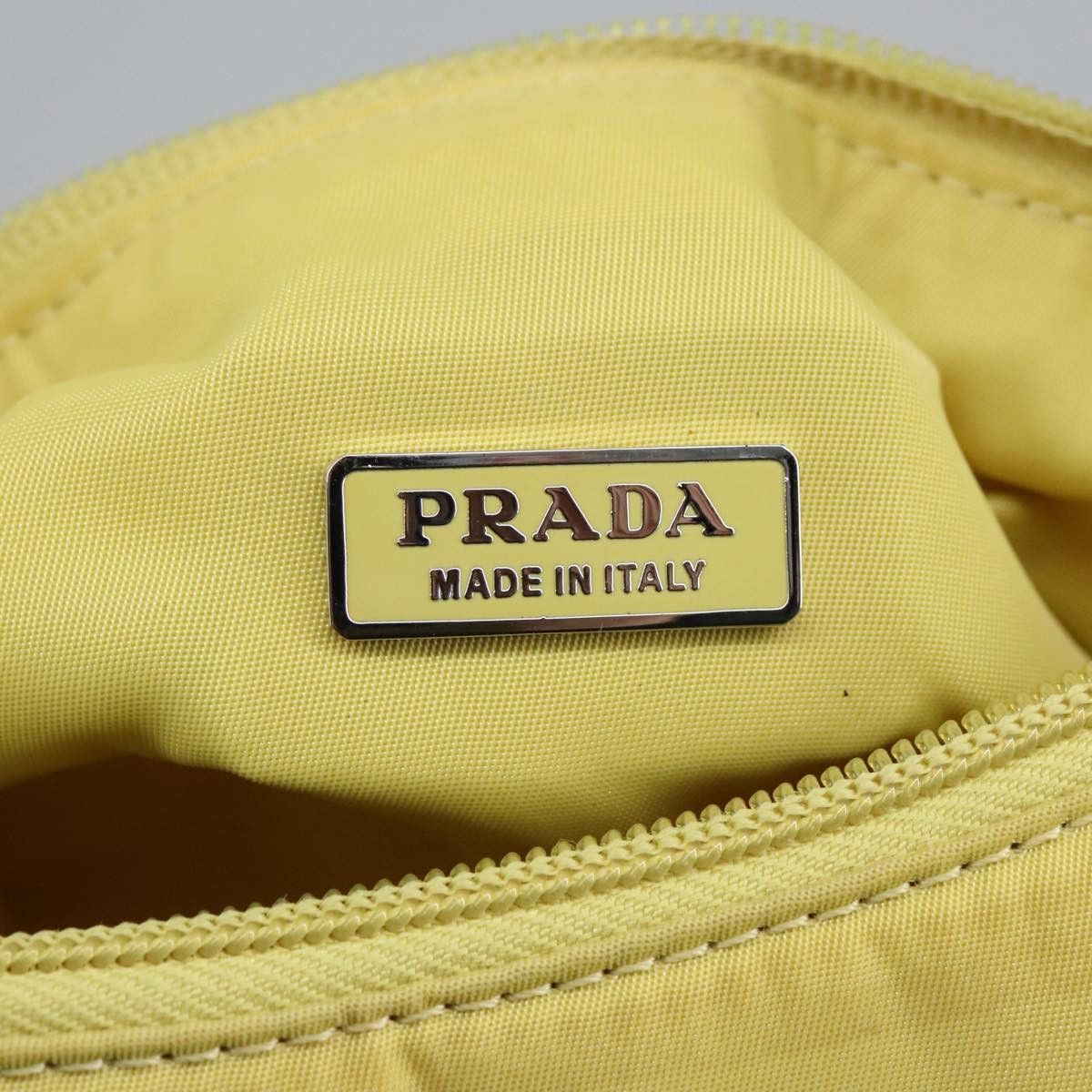 Prada Tessuto Yellow Synthetic Handbag (Pre-Owned) Size ONE SIZE - 16 Thumbnail