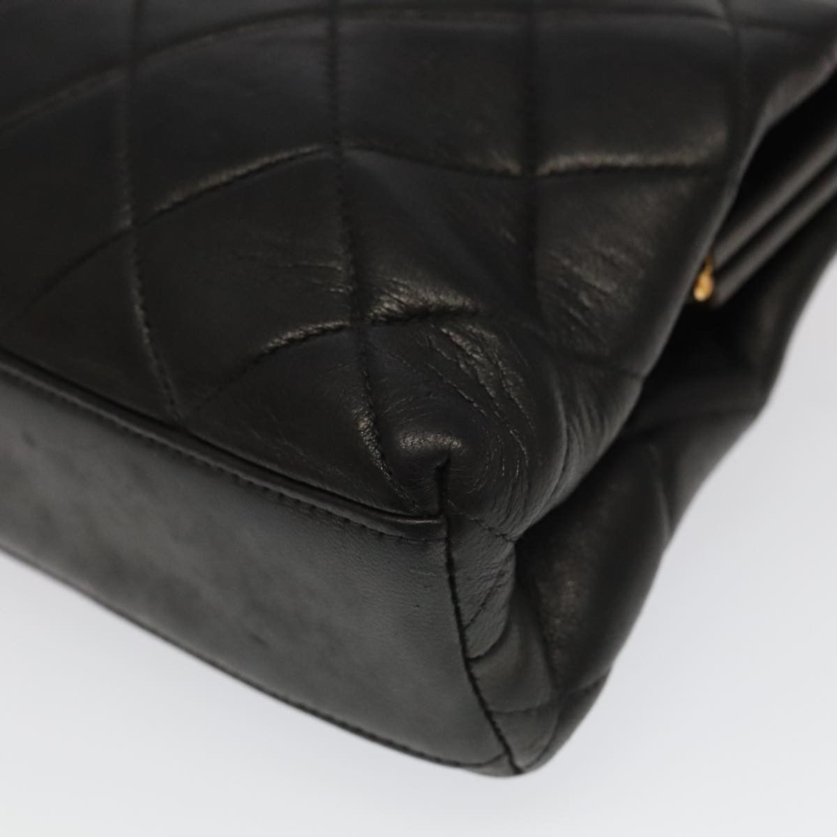 Chanel Coco Mark Black Leather Shoulder Bag (Pre-Owned) Size ONE SIZE - 12 Thumbnail