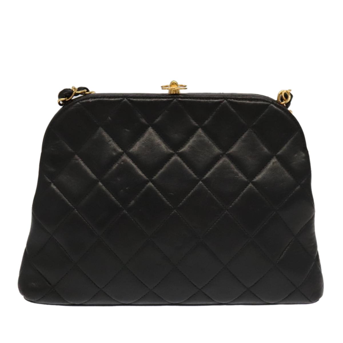 Chanel Coco Mark Black Leather Shoulder Bag (Pre-Owned) Size ONE SIZE - 2 Thumbnail