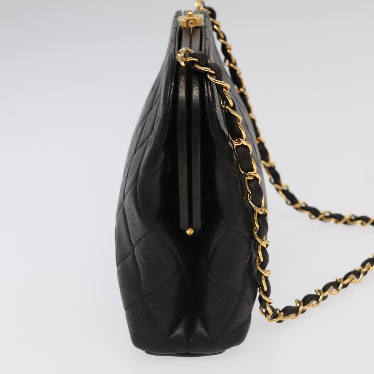 Chanel Coco Mark Black Leather Shoulder Bag (Pre-Owned) Size ONE SIZE - 4 Thumbnail