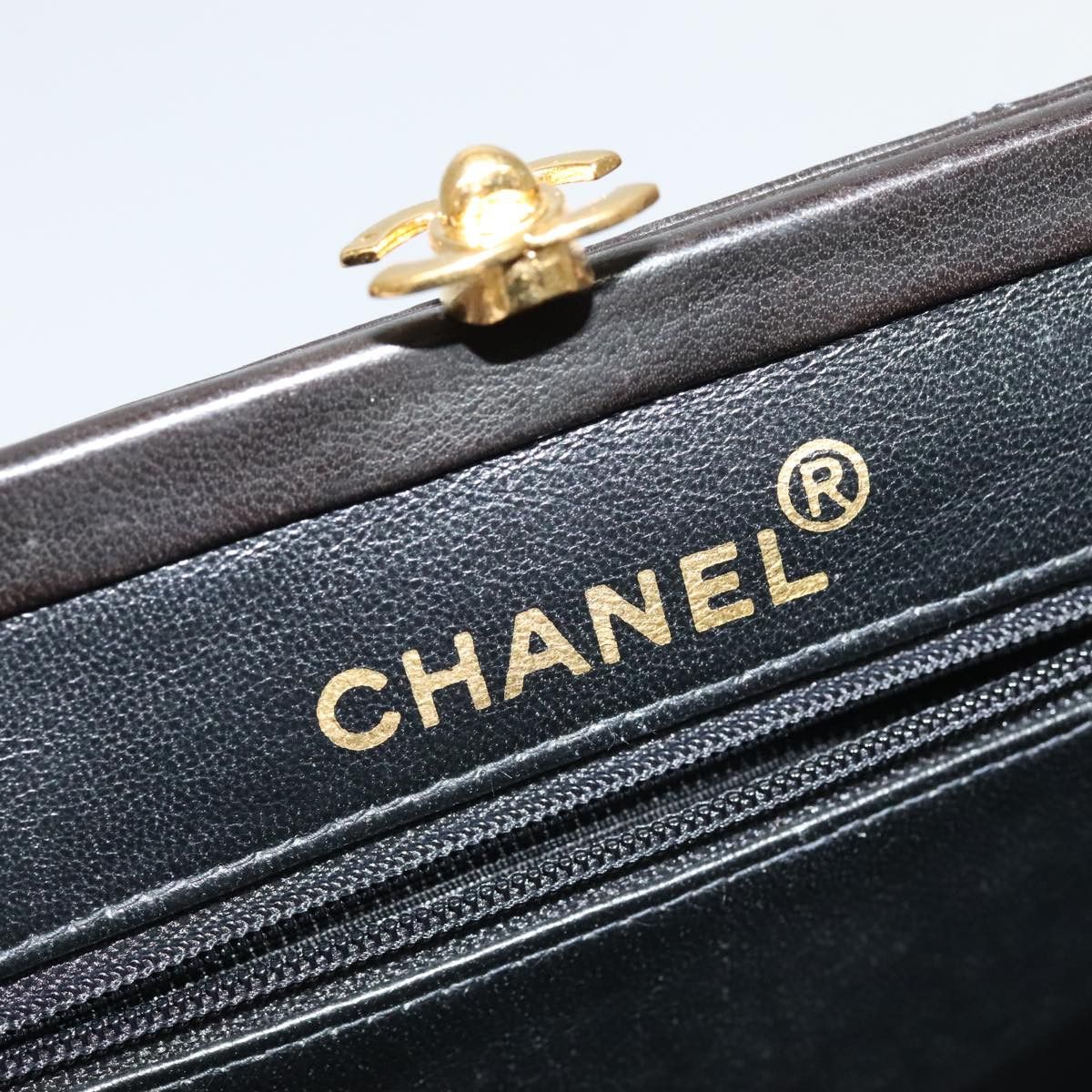 Chanel Coco Mark Black Leather Shoulder Bag (Pre-Owned) Size ONE SIZE - 15 Thumbnail