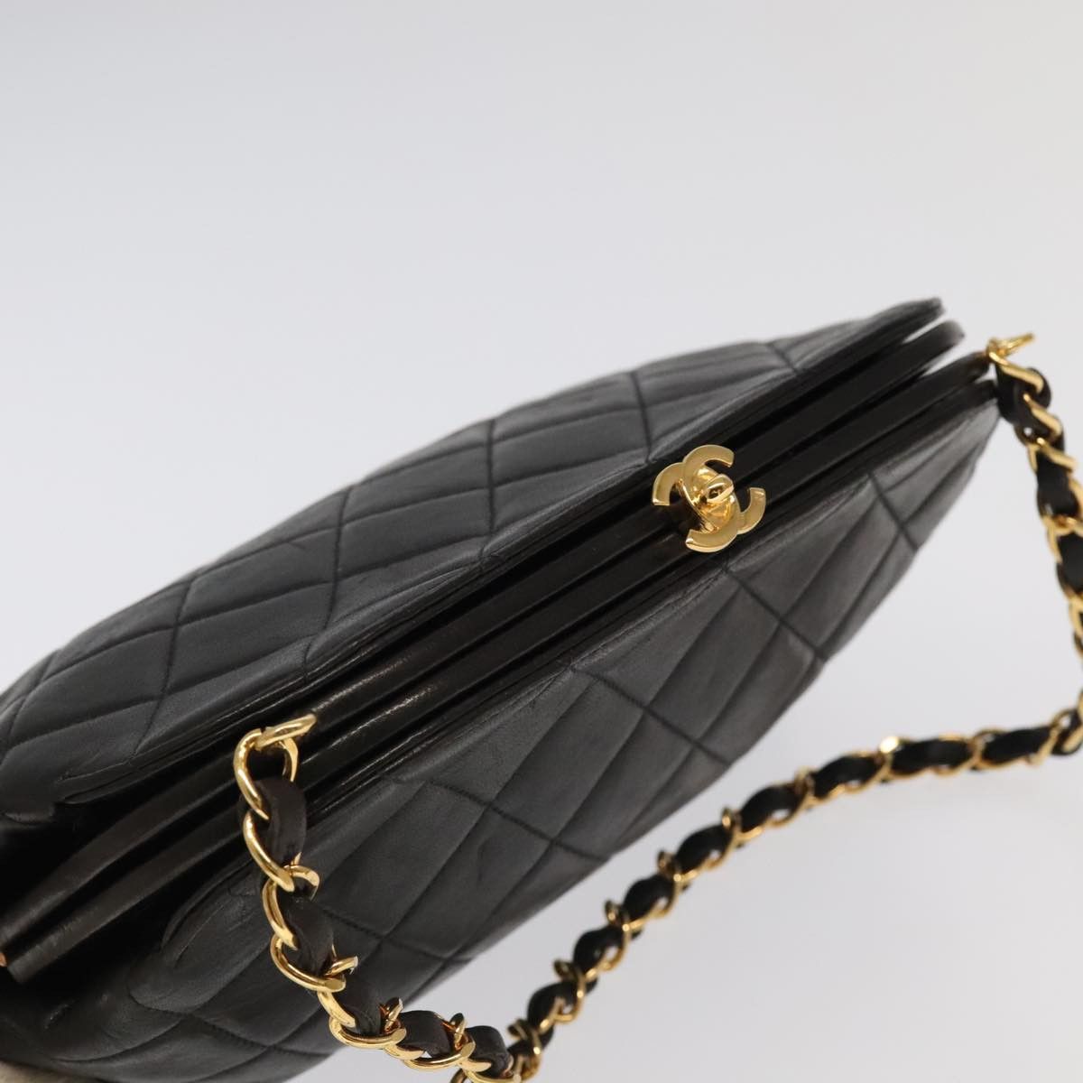 Chanel Coco Mark Black Leather Shoulder Bag (Pre-Owned) Size ONE SIZE - 6 Thumbnail