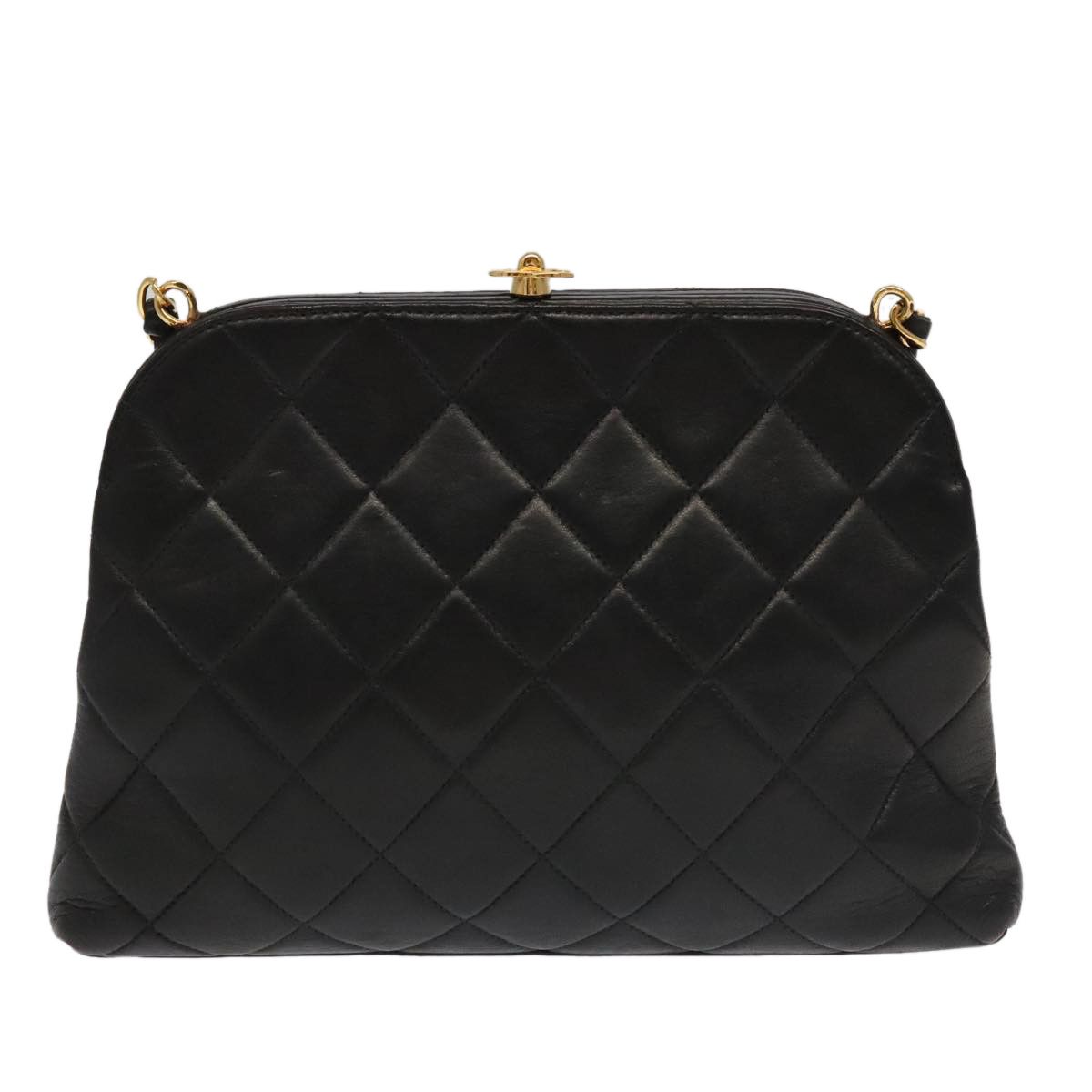Chanel Coco Mark Black Leather Shoulder Bag (Pre-Owned) Size ONE SIZE - 3 Thumbnail