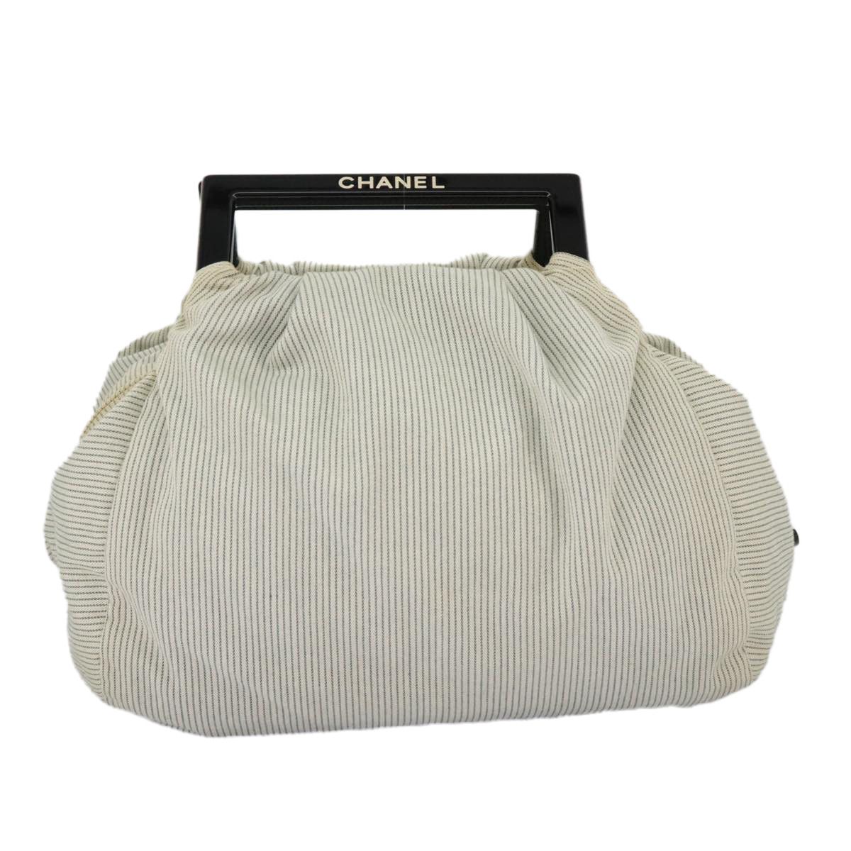Chanel Beige Canvas Handbag (Pre-Owned) Size ONE SIZE - 3 Thumbnail