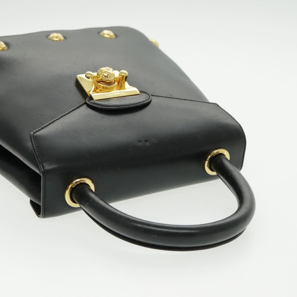 Salvatore Ferragamo Black Leather Handbag (Pre-Owned) Size ONE SIZE - 6 Thumbnail