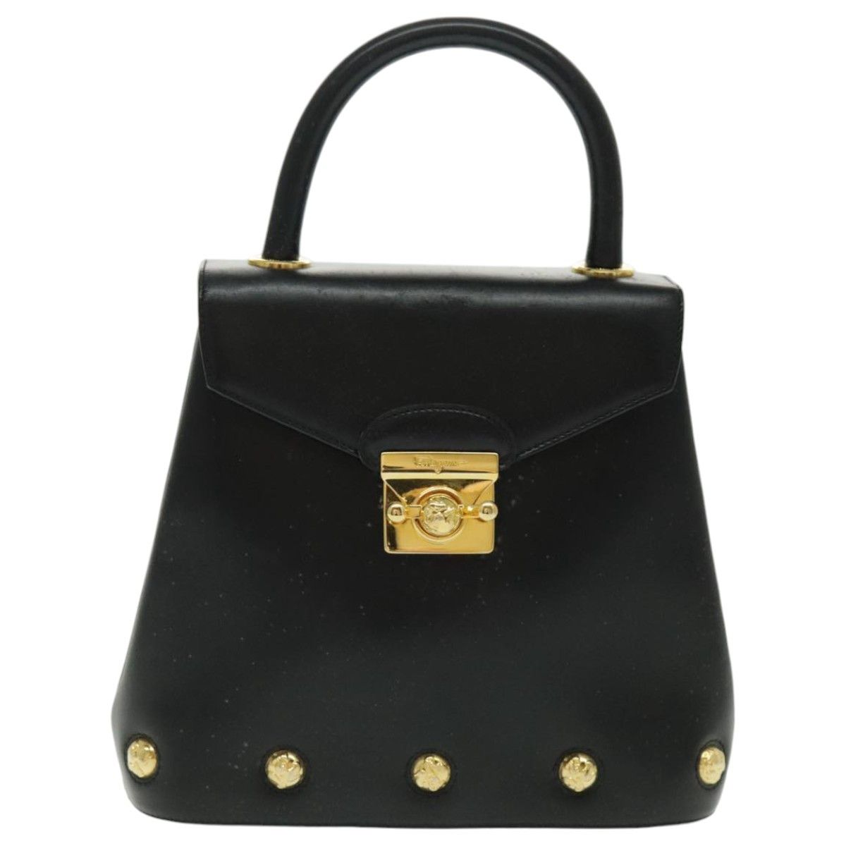 Salvatore Ferragamo Black Leather Handbag (Pre-Owned) Size ONE SIZE - 2 Thumbnail