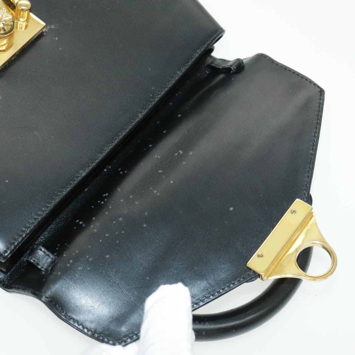 Salvatore Ferragamo Black Leather Handbag (Pre-Owned) Size ONE SIZE - 19 Thumbnail